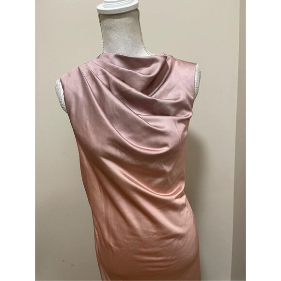 Significant Other Lana Cowl-Neck Tie-Back Satin Maxi Dress Size 8 - Picture 7 of 11